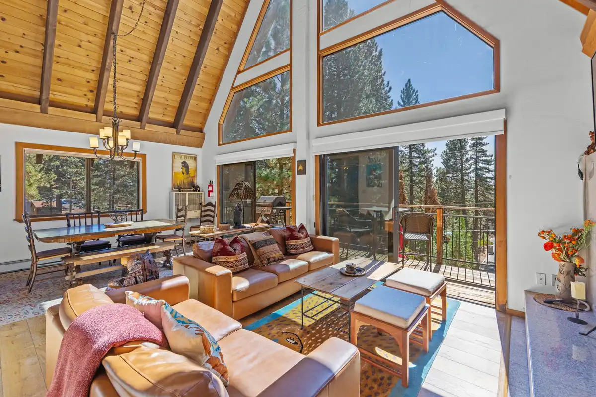 open family room and dining room, Rustic Ridge Retreat