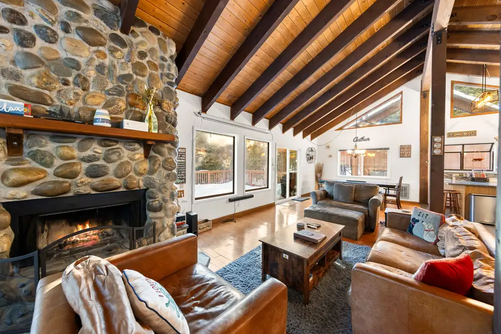 Dining, kitchen and family room, Sierra Woodlands Getaway, an MG home in Tahoe Vista