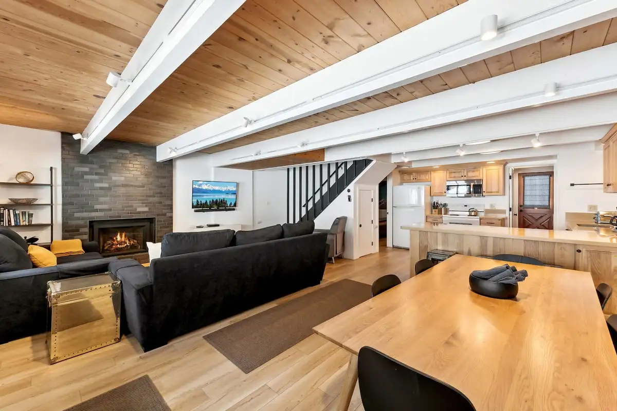 Dining, kitchen and living room, Patton's Pfeiffer Cabin