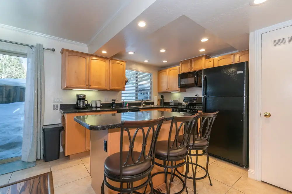 Kitchen, Trailside Tahoe Townhouse, an MG home in Tahoe City
