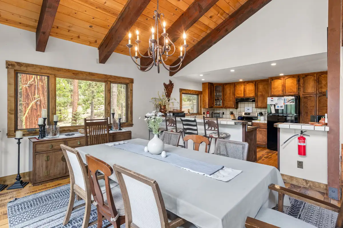 Dining room seating upstairs, Evergreen Hideout