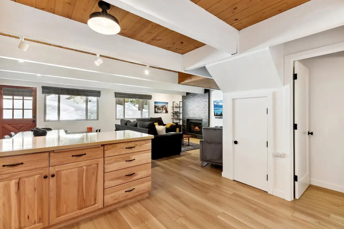 Kitchen leading to living space, Patton's Pfeiffer Cabin