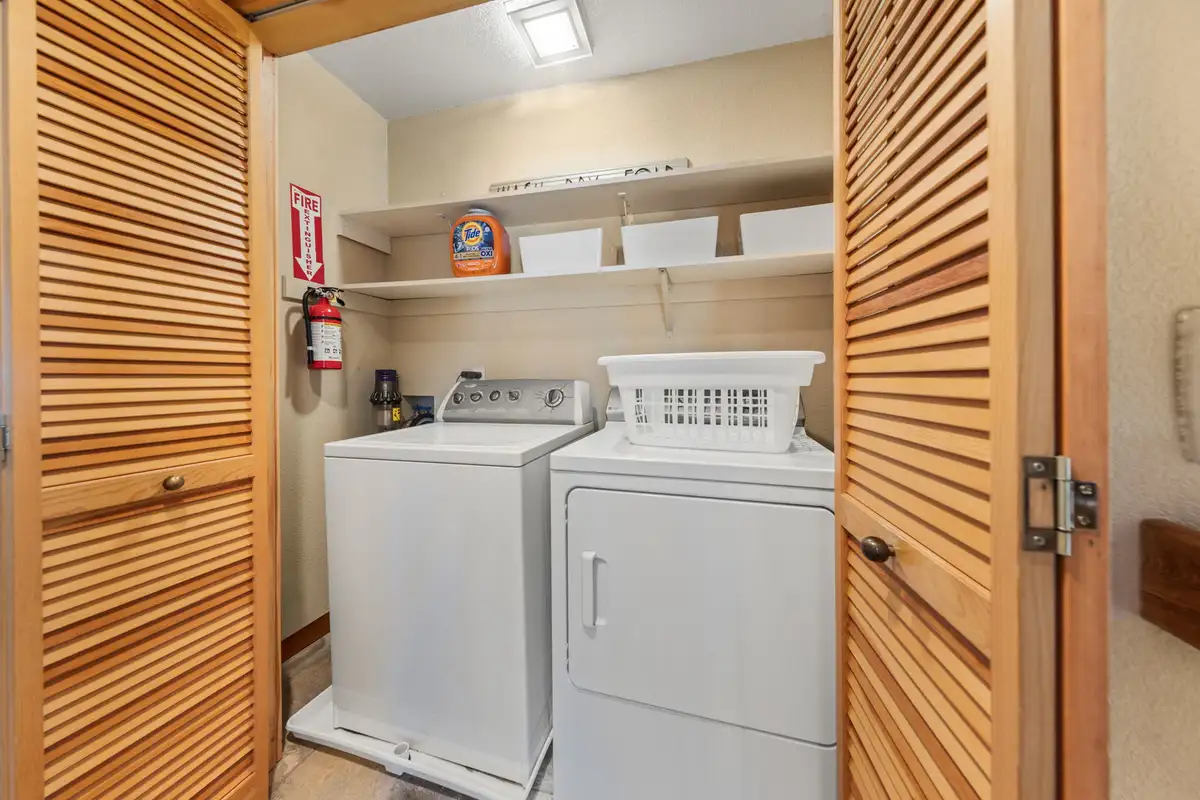 Upstairs laundry, Elevated Tahoe Escape
