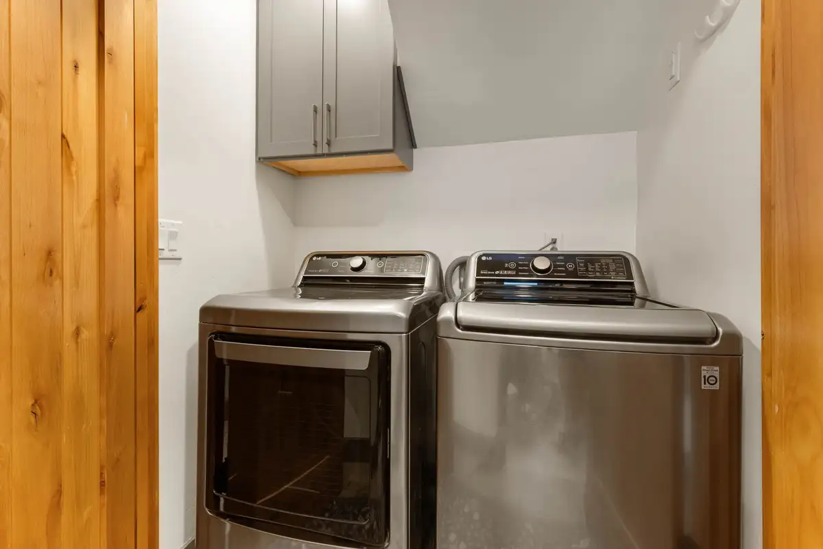 Laundry with washer and dryer, Sugar Pine Tahoe Lodge