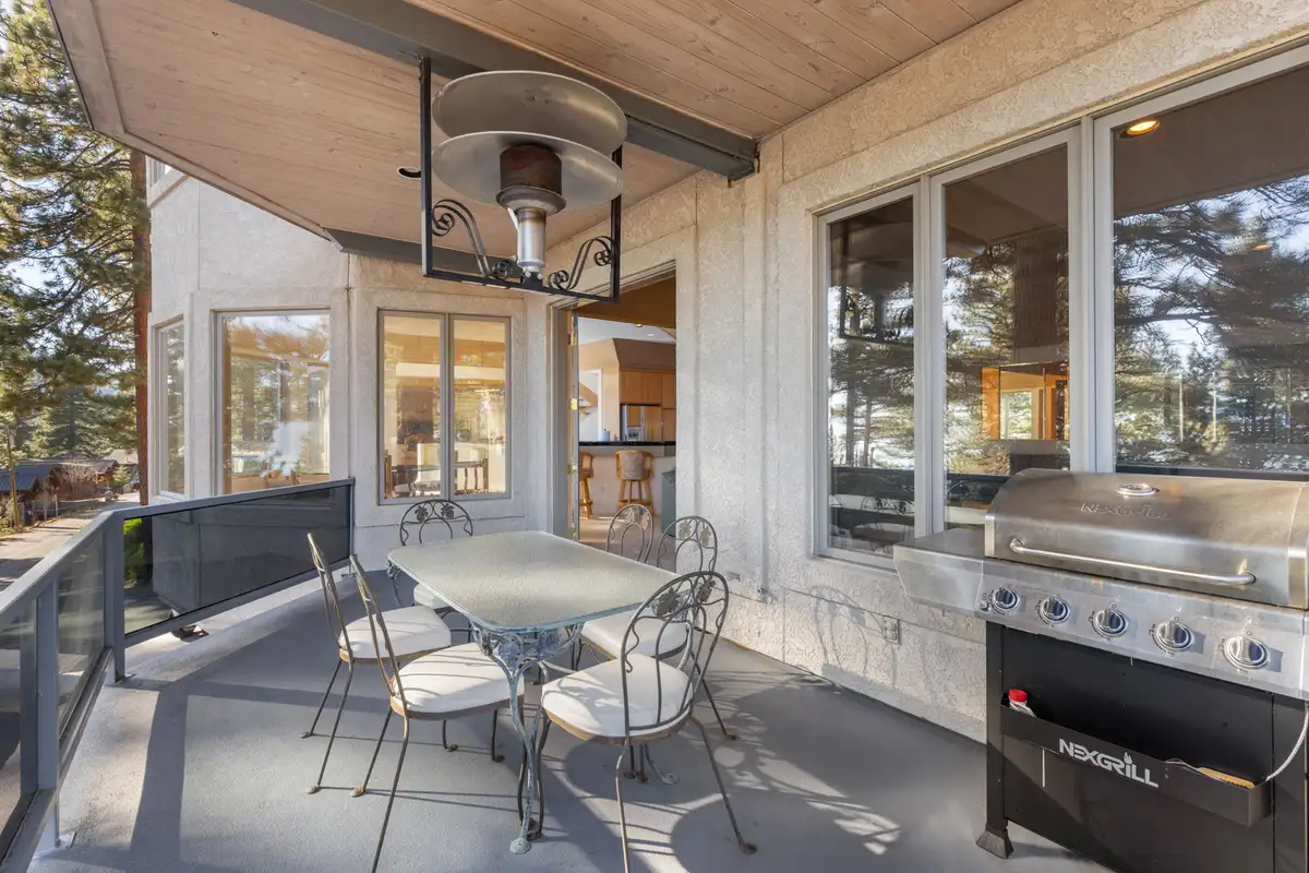 Outdoor Dining area with BBQ, 90s Tahoe Time Capsule