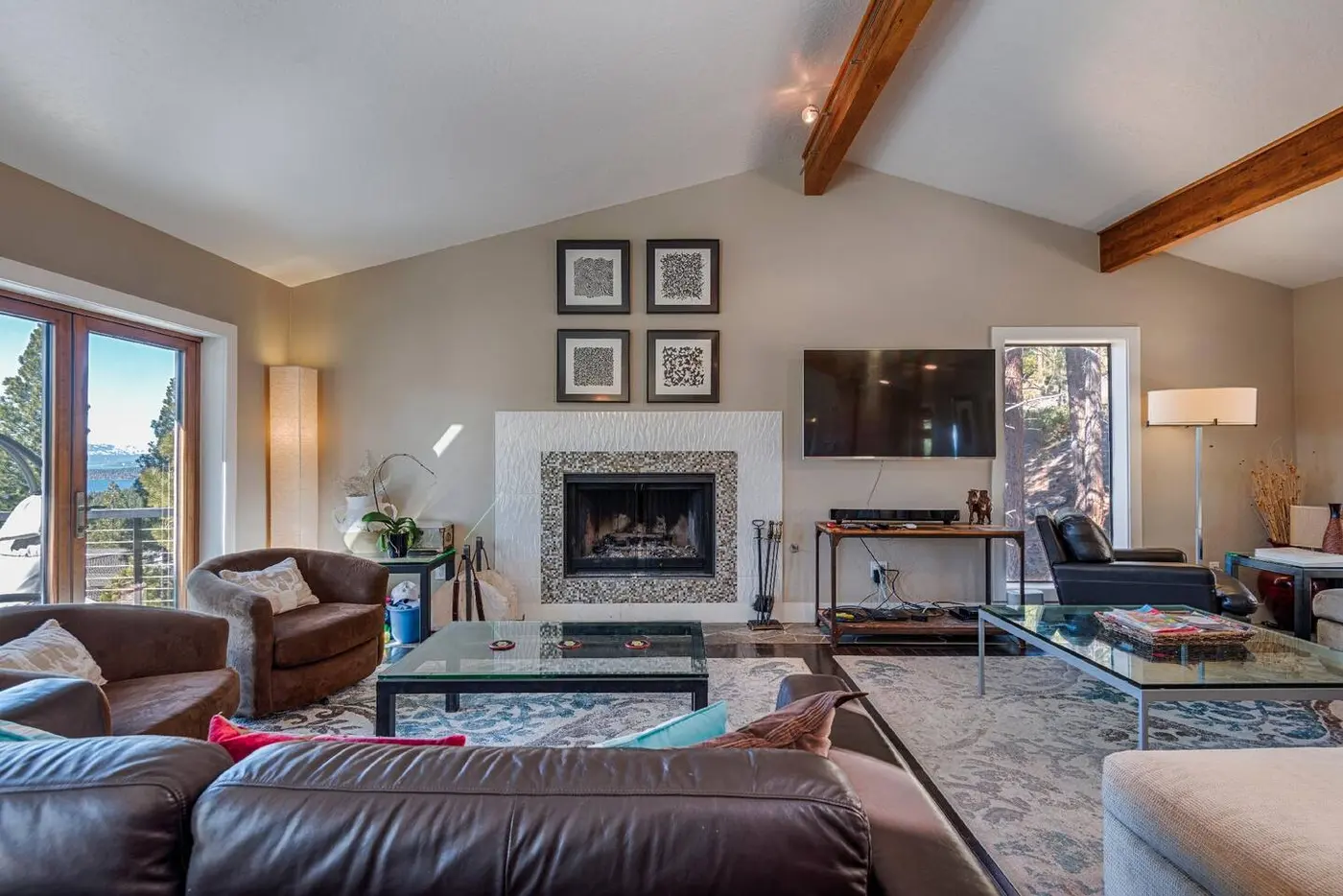 The living room at Skylake Serenity Retreat, an MG home in Incline Village