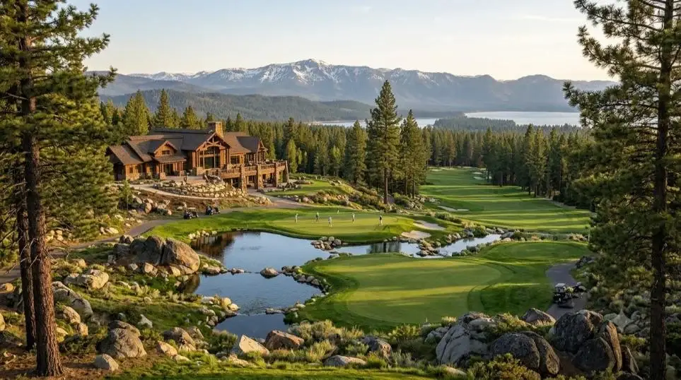 Martis Camp golf course and pond